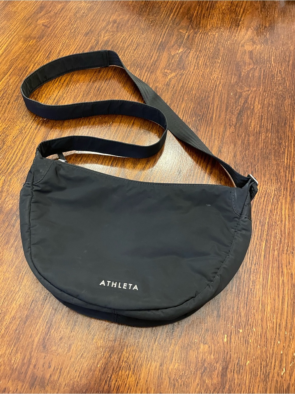 Athleta Black anytime Crescent Crossbody bag